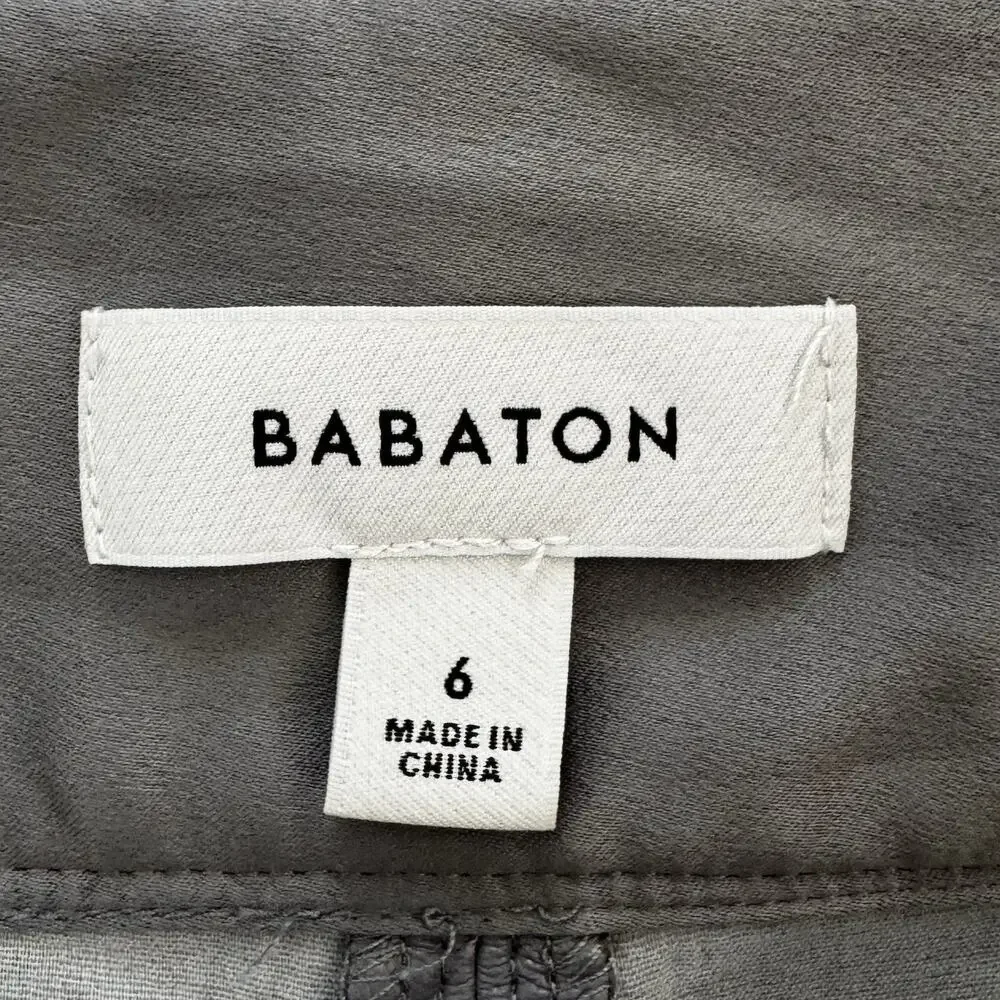 Babaton Aritzia Vegan Leather Grey Soft Skirt Straight Pencil 6 Office Classic